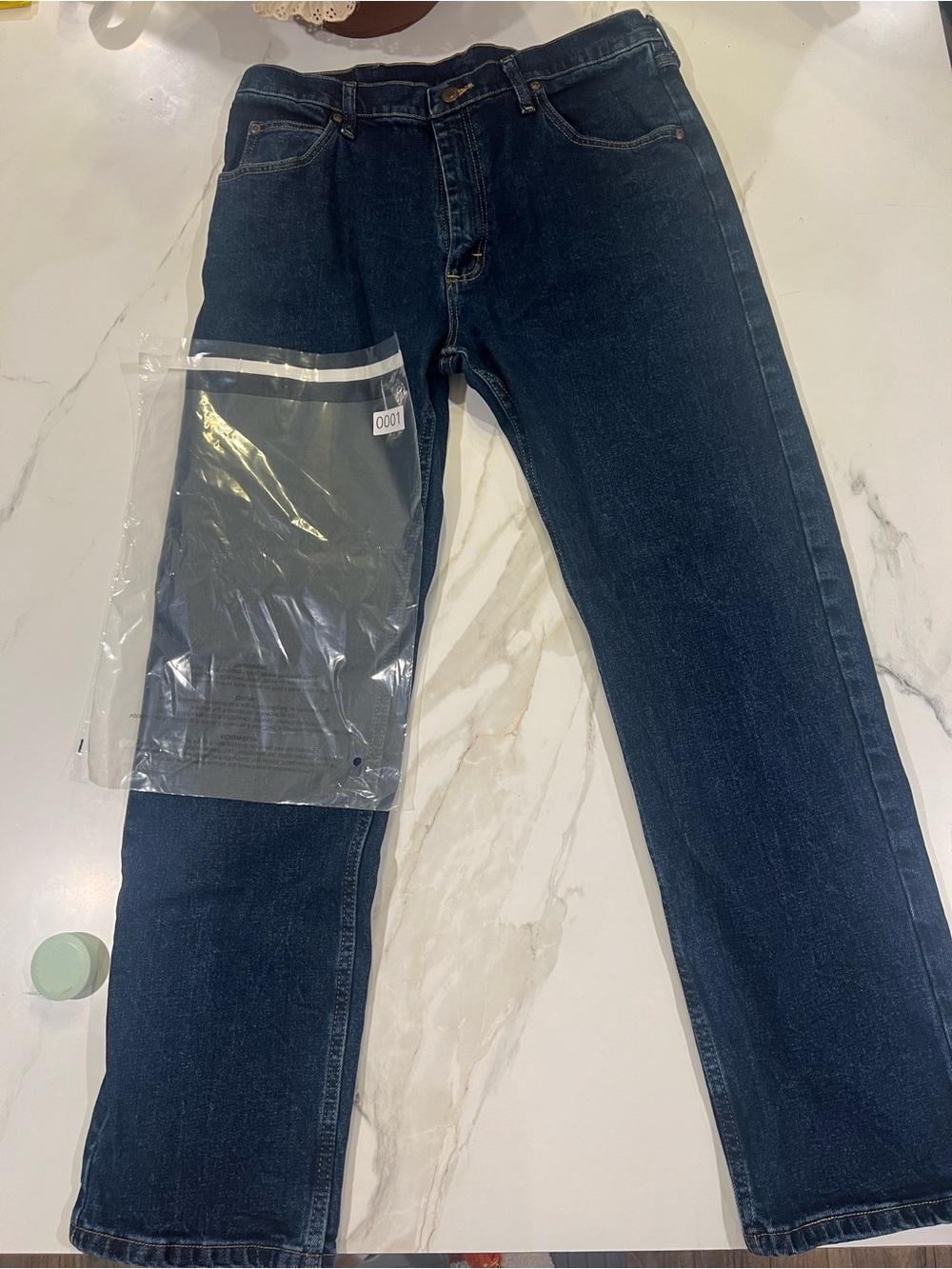 Wrangler Men's Dark Blue Straight Jeans